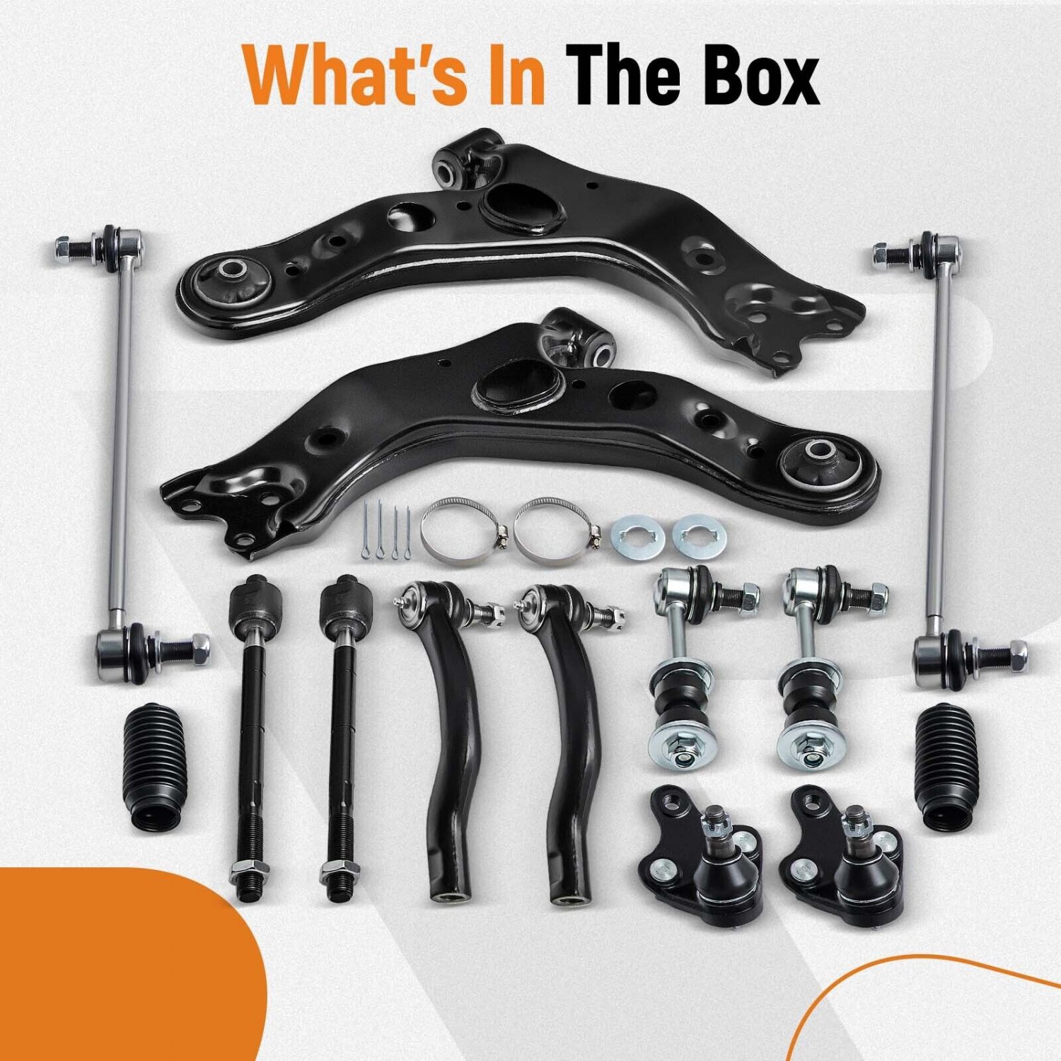 14Pcs Front Lower Control Arm & Sway Bar End Links for Toyota RAV4 2006 - 2018