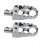 Wide Foot Pegs MX Style CNC Aluminum For Harley Dyna Sportster Touring Road King