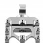 Chrome Wide Fat Foot Pegs MX Footpeg Fit For Harley Dyna Sportster Fatboy
