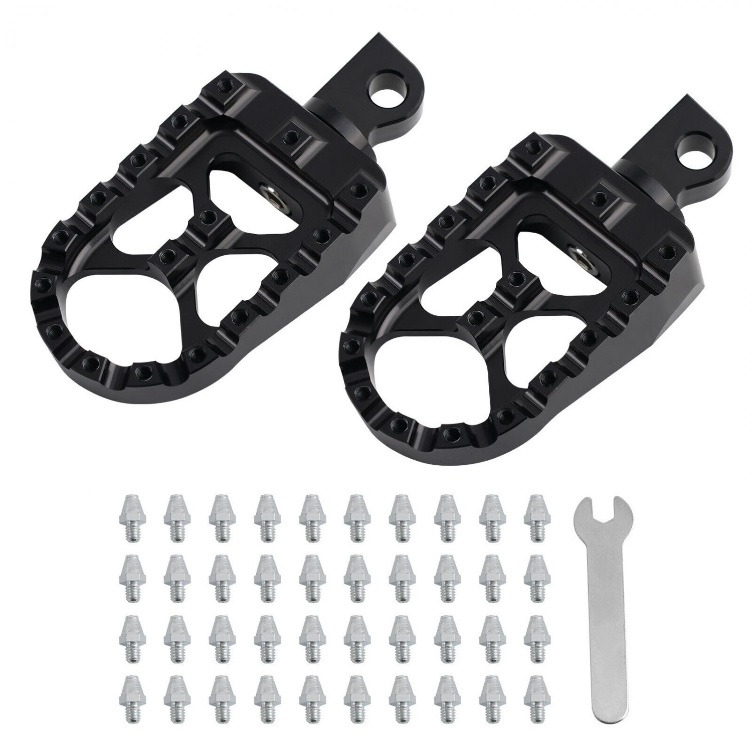 CNC Wide Foot Pegs 360&Acirc;&deg; Roating MX Chopper Bobber Style for harley Dyna