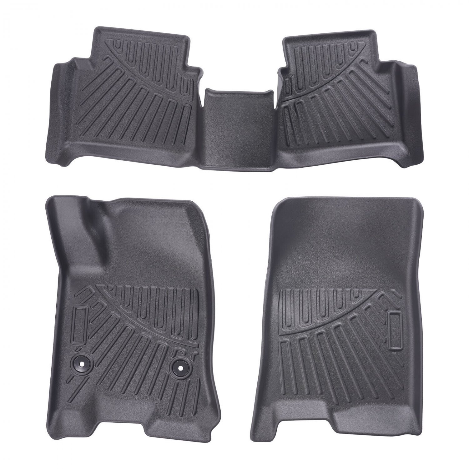 3x Carpet Floor Mats For GMC Canyon Crew Cab 2023-2024 Rubber TPE  Front