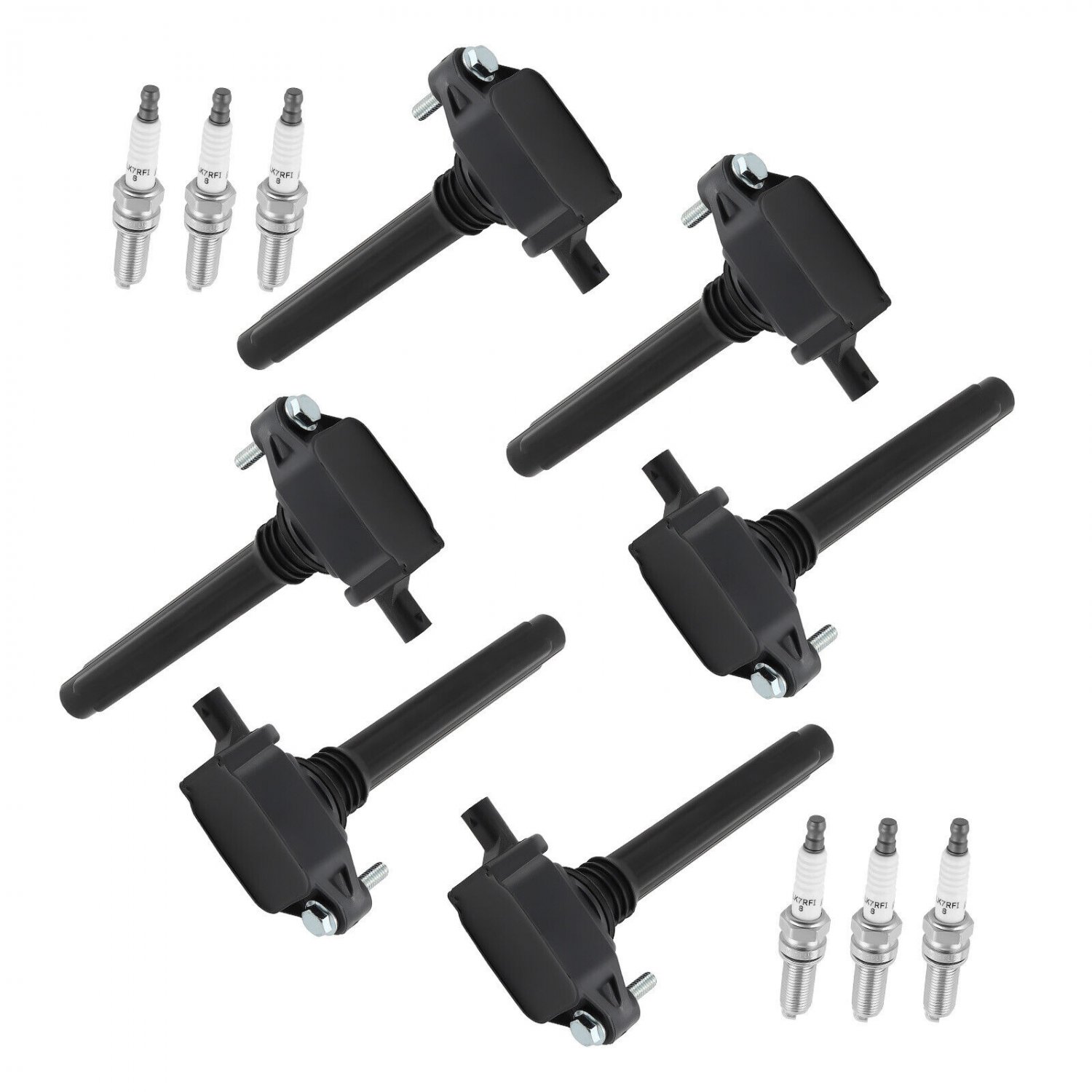 6  Ignition Coils + Spark Plugs For Dodge Avenger Challenger 3.6L V6 2011-2014