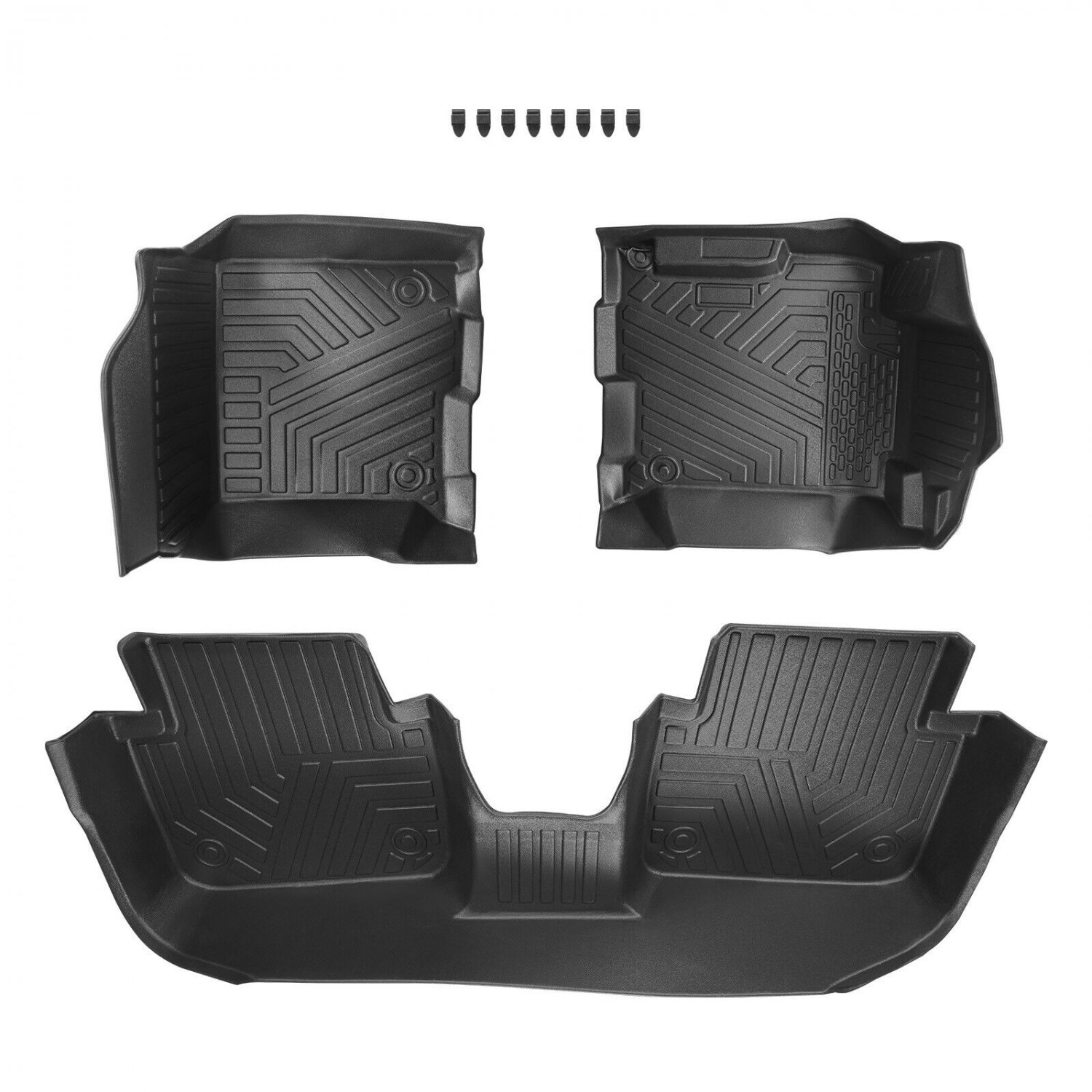 Floor Mats Liners Black TPE All Weather For Honda Accord Sedan 2013-2017 New