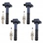 4 Ignition Coil + Spark Plugs For Acura TSX L4 2.4L 2009-2014 UF629 97390 5C1683