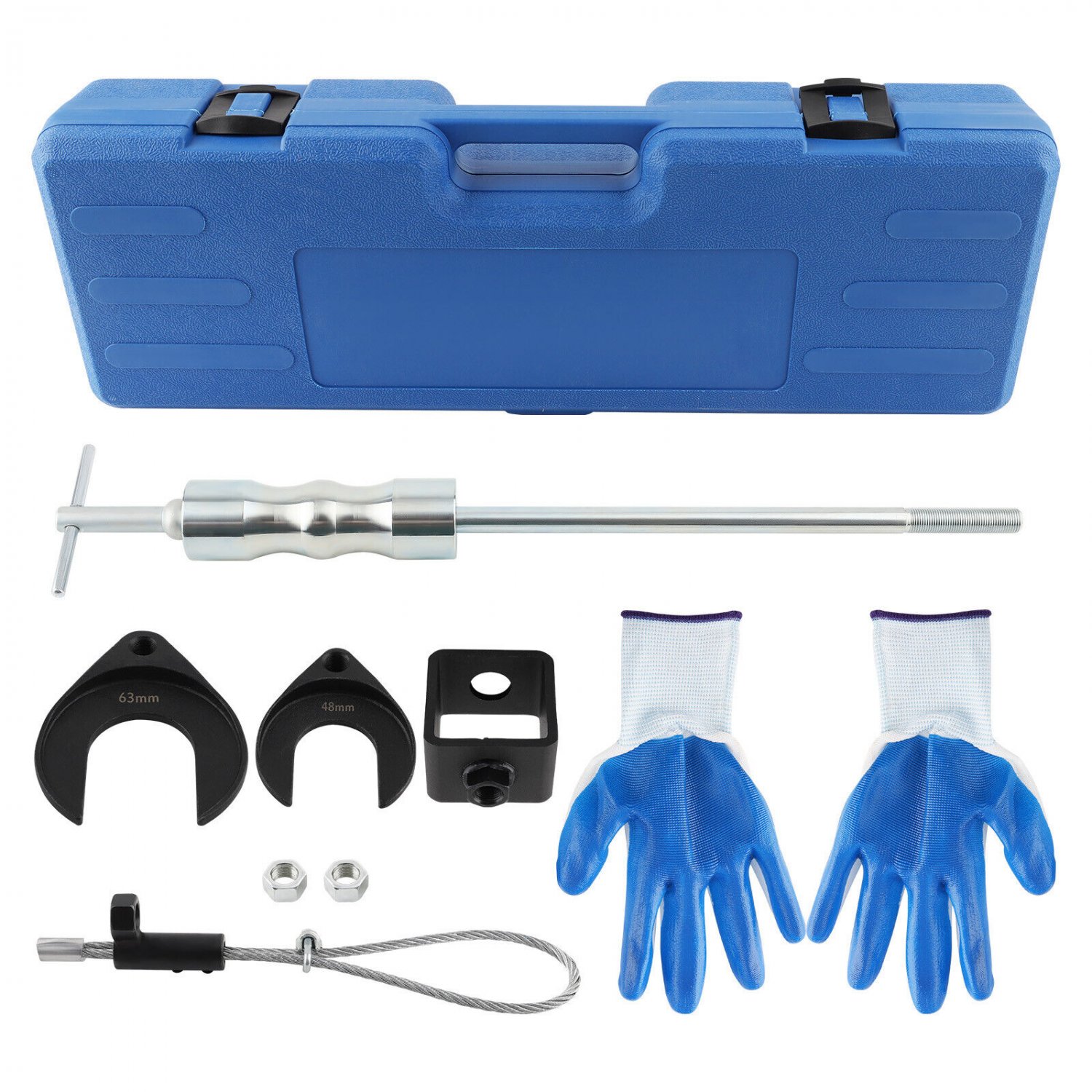 Inner CV Axle Puller Tool with Slide Hammer 63mm and 48mm CV Joint Fork Adapters