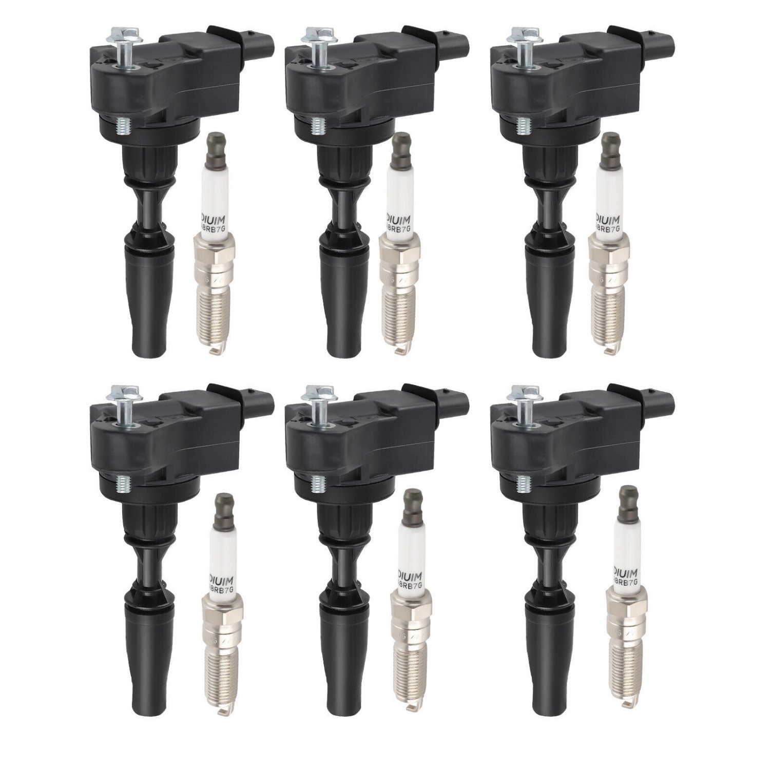 6 Ignition Coils + Spark Plugs For Buick LaCrosse Cadillac ATS Chevrolet UF830