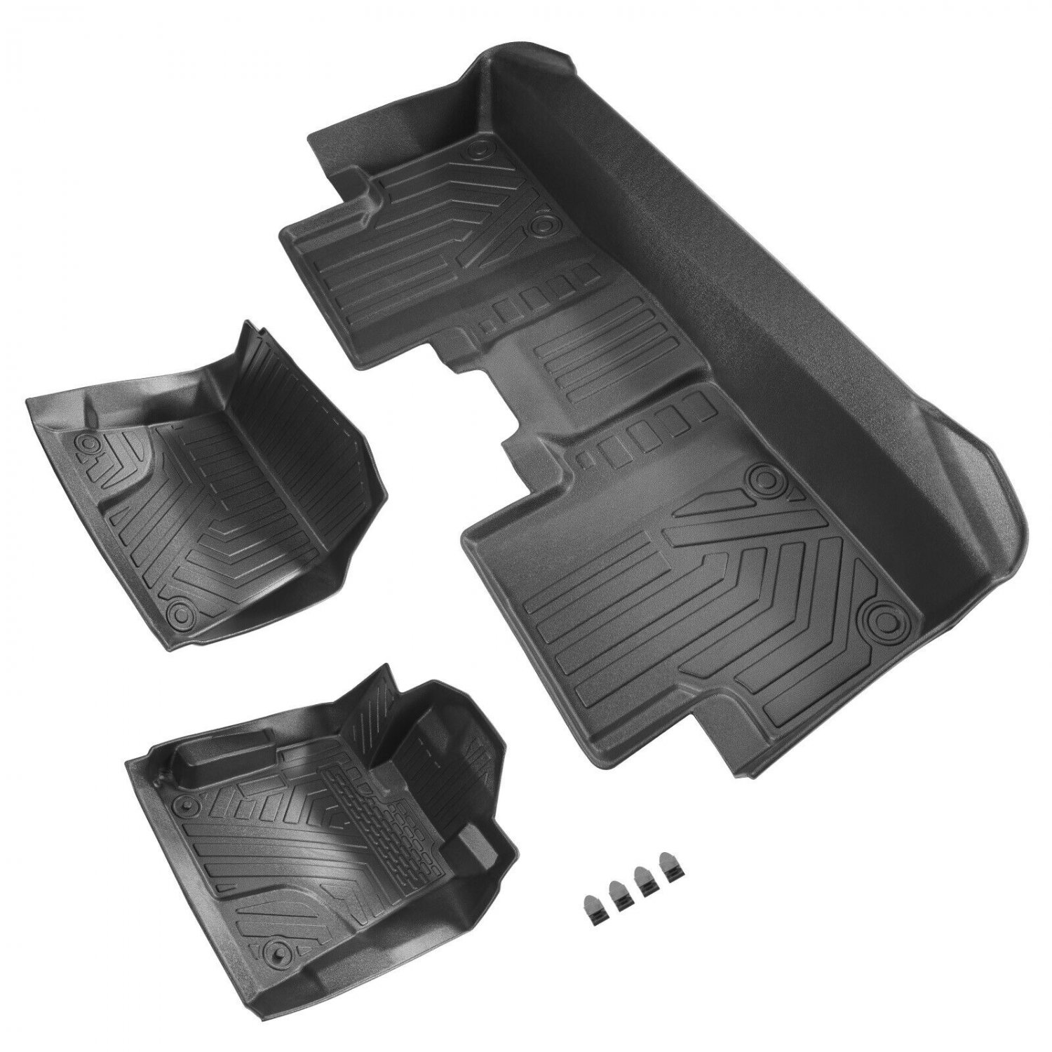 Floor Mats Liners Black TPE All Weather For Honda Civic 2012 2013-2015 New