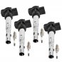 4 Ignition Coils + Spark Plugs For Audi VW Beetle CC Eos Golf GTI Jetta UF575