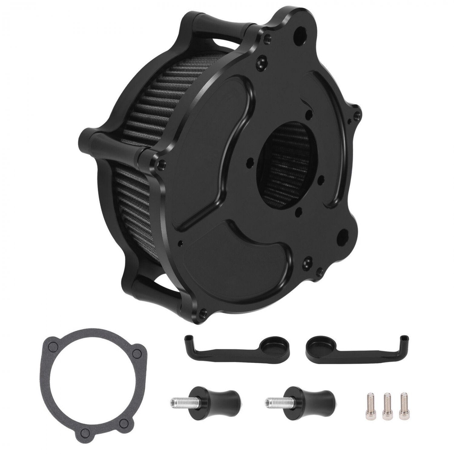 Air Cleaner Filter Intake Kit Chrome for Harley Touring 2000-2017 Road King