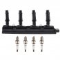 1 Ignition Coil + 4 Spark Plug For Buick Chevrolet Encore Encore Chevrolet UF669