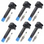 6  Ignition Coil + Spark Plugs For Acura RDX ZDX Honda Pilot UF624 3.5L V6 97390