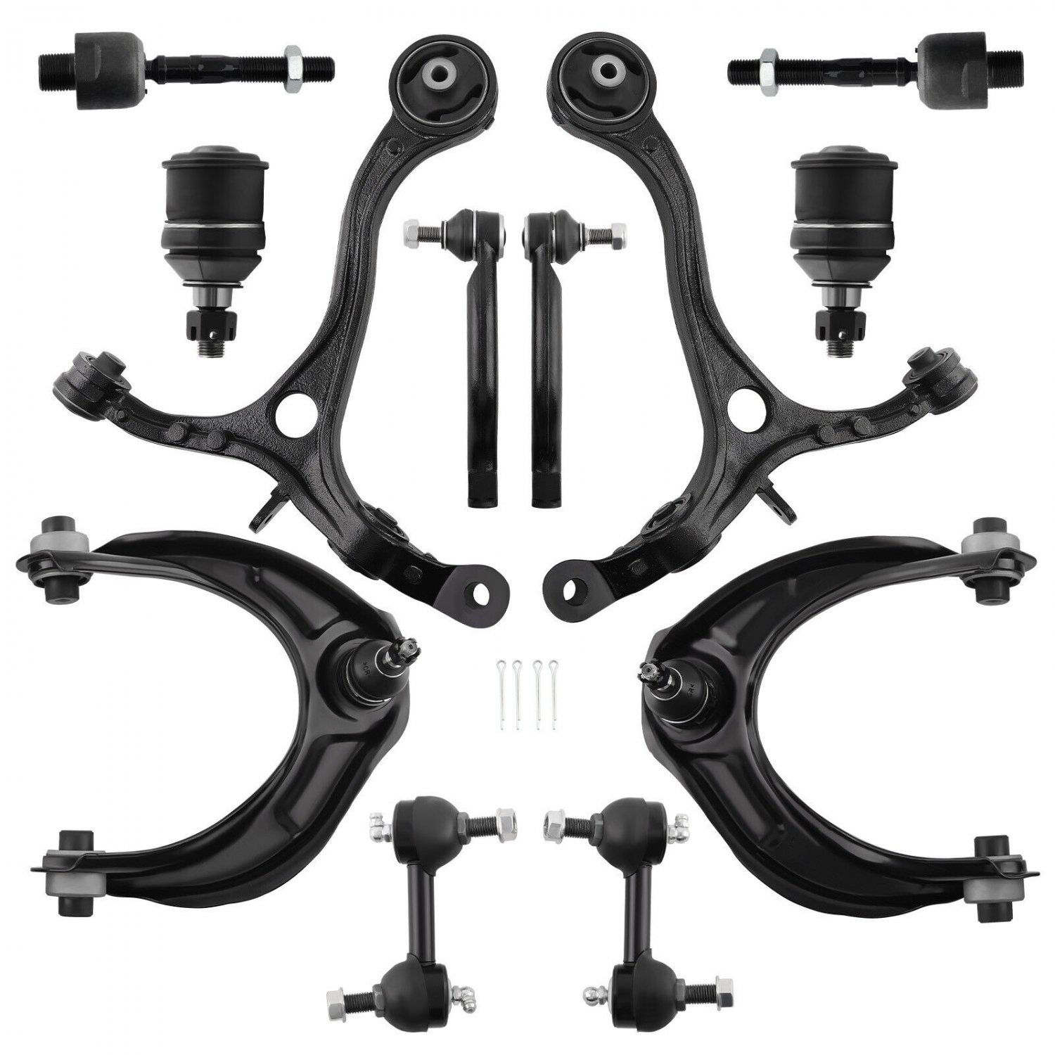 Front Control Arms Ball Joints Tie Rod Suspension Kit For 2008-2012 Honda Accord