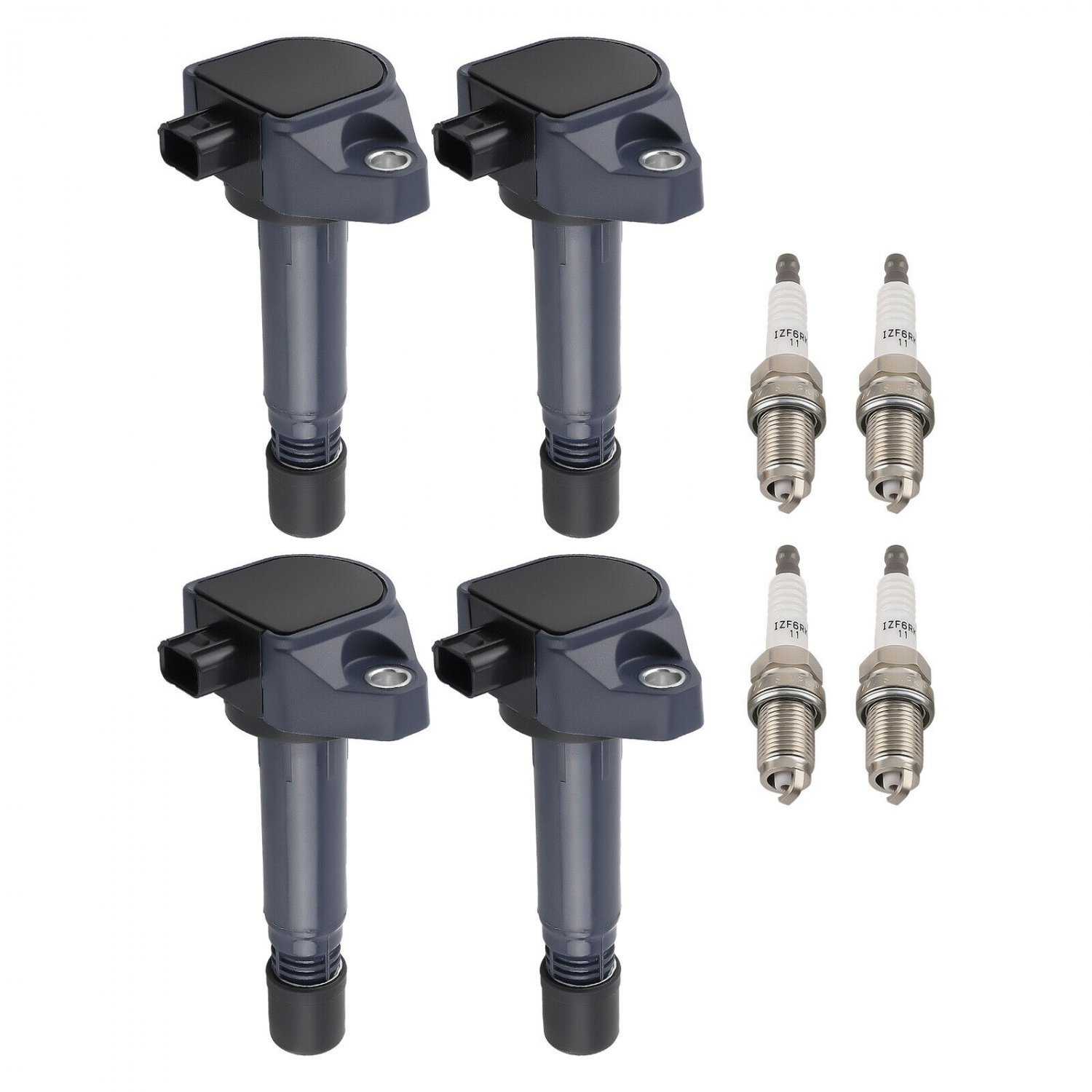 4 Ignition Coil + Spark Plug For Honda Civic L4 1.8L Petrol 2006-2011 UF582 5266