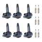 6 Ignition Coil + Spark Plugs for Ford Mazda CX-9 Lincoln MKT MKS MKX UF553 6509