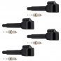 4 Ignition Coil + Spark Plugs For Audi A3 A4 A5 A6 Q5 Q7 S3 TT TTS Quattro UF716