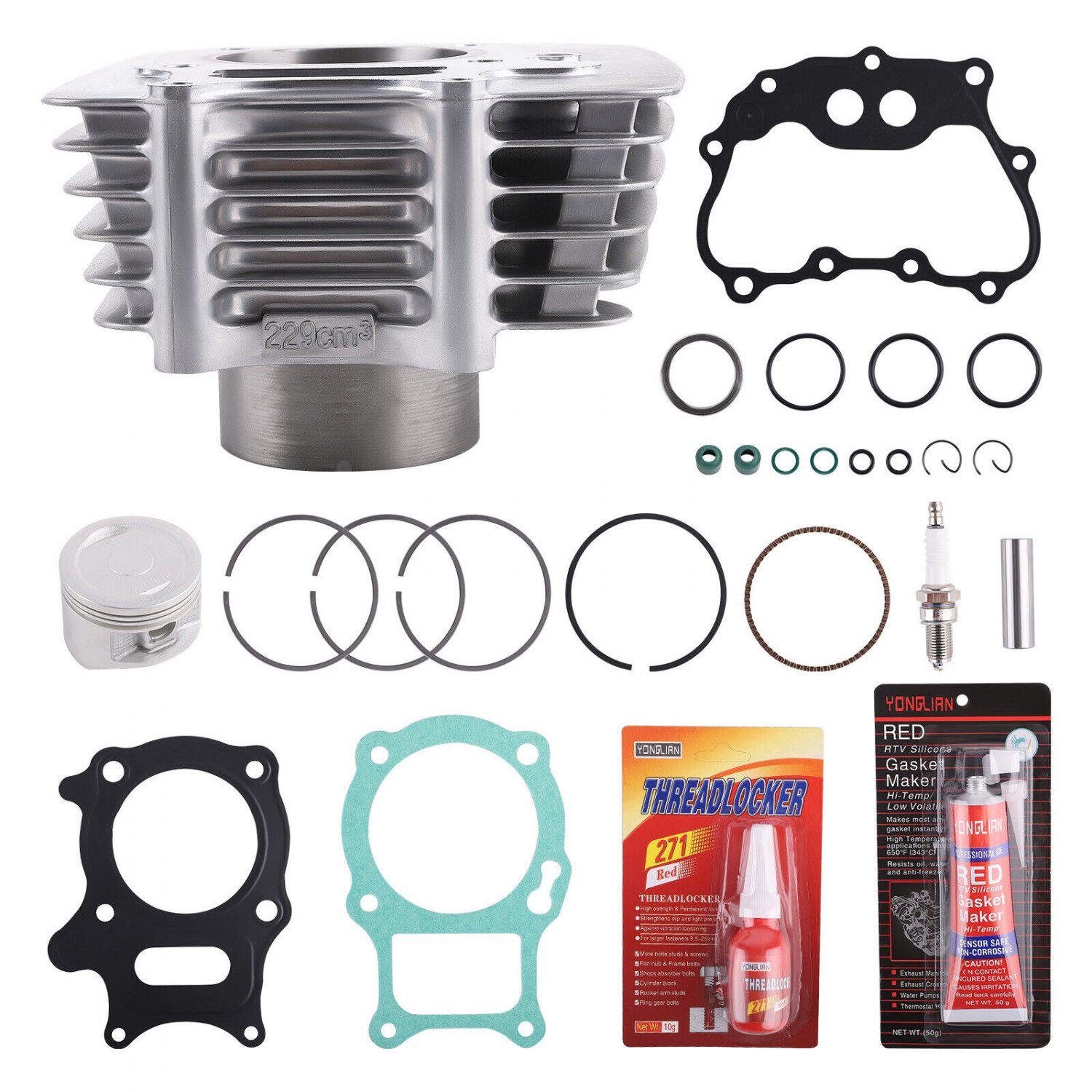 Engine Cylinder Piston Kit for Honda Recon TRX250 Sportrax TRX250EX 1997-2023