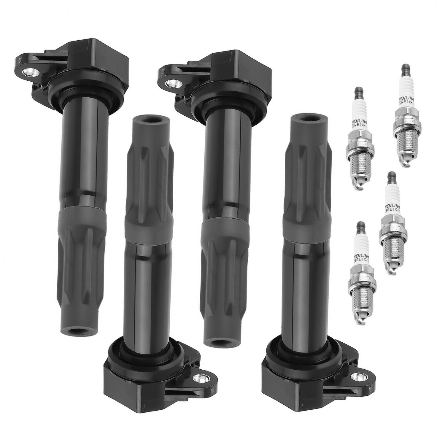 4 Ignition Coil + Spark Plugs For Subaru Legacy Outback H4 2.5L 2010-2012 UF668