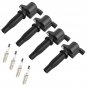 4 Ignition Coils + 4 Spark Plugs For Lincoln MKZ Mercury Mariner Ford L4 UF621