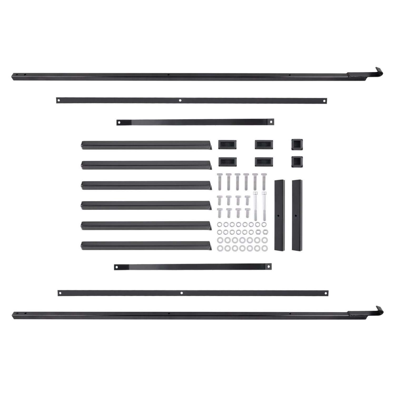 4pcs Black Steel Cargo Shipping Container Shelving Shelf Bracket Powder Coated
