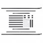 4pcs Black Steel Cargo Shipping Container Shelving Shelf Bracket Powder Coated