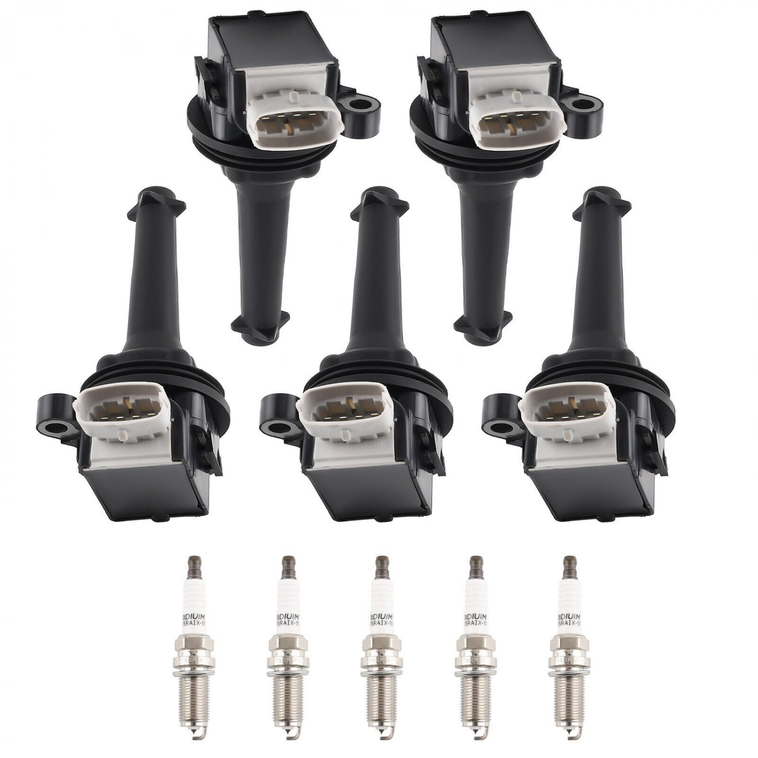 5 Ignition Coil + Spark Plug For Volvo C30 C70 S40 S60 V50 XC70 2.5L L5 &acirc;��UF517