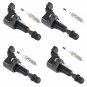 4 Ignition Coils + Spark Plugs For Buick Chevrolet Pontiac Saab GMC Saturn G5/6
