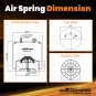 2x Air Spring Bags for Firestone W01-358-8091 for Hendrickson S20901 S-20901