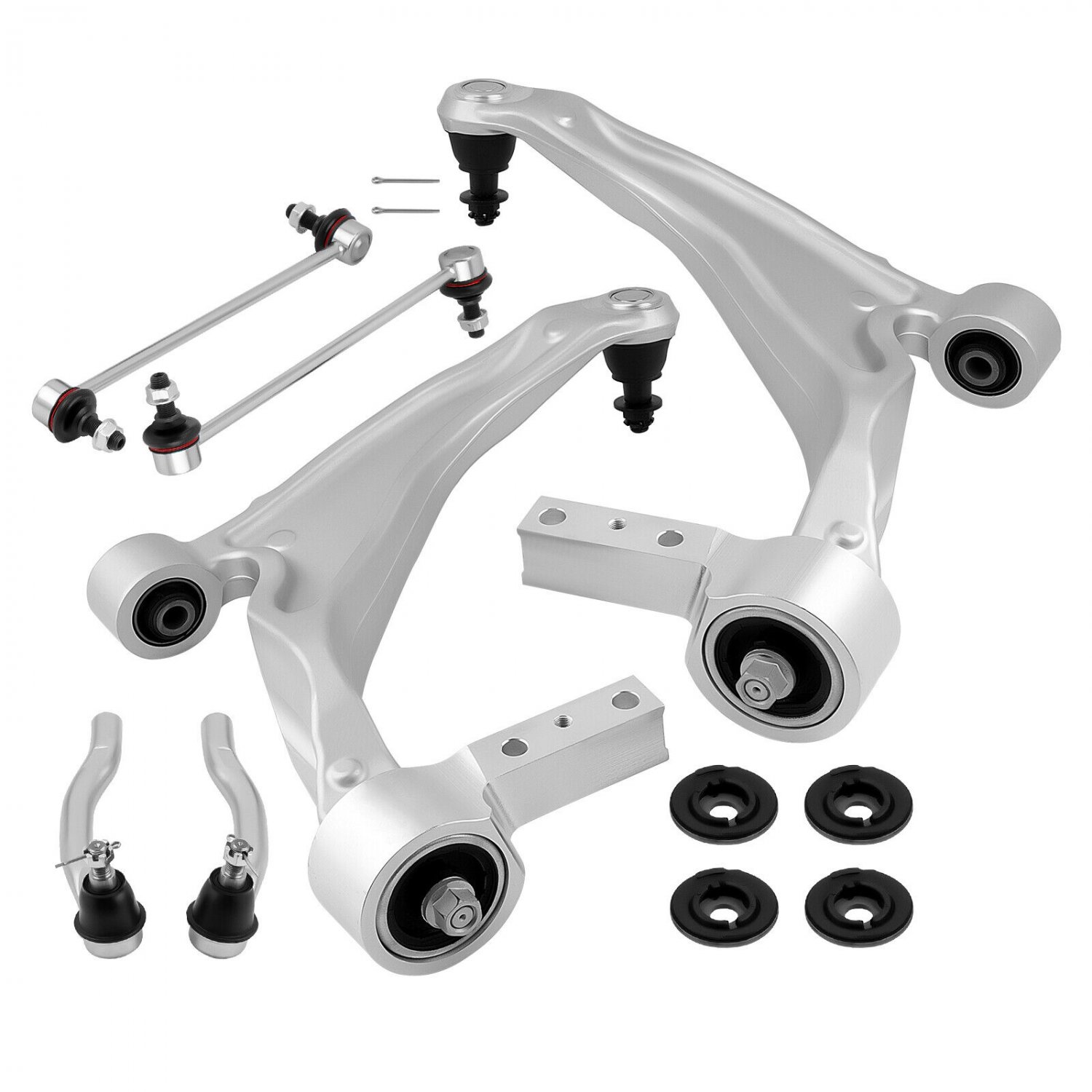Suspension Kit Front Lower Control Arms Sway Bar Tie Rod For 2007-2013 Acura MDX