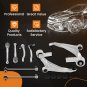 Suspension Kit Front Lower Control Arms Sway Bar Tie Rod For 2007-2013 Acura MDX