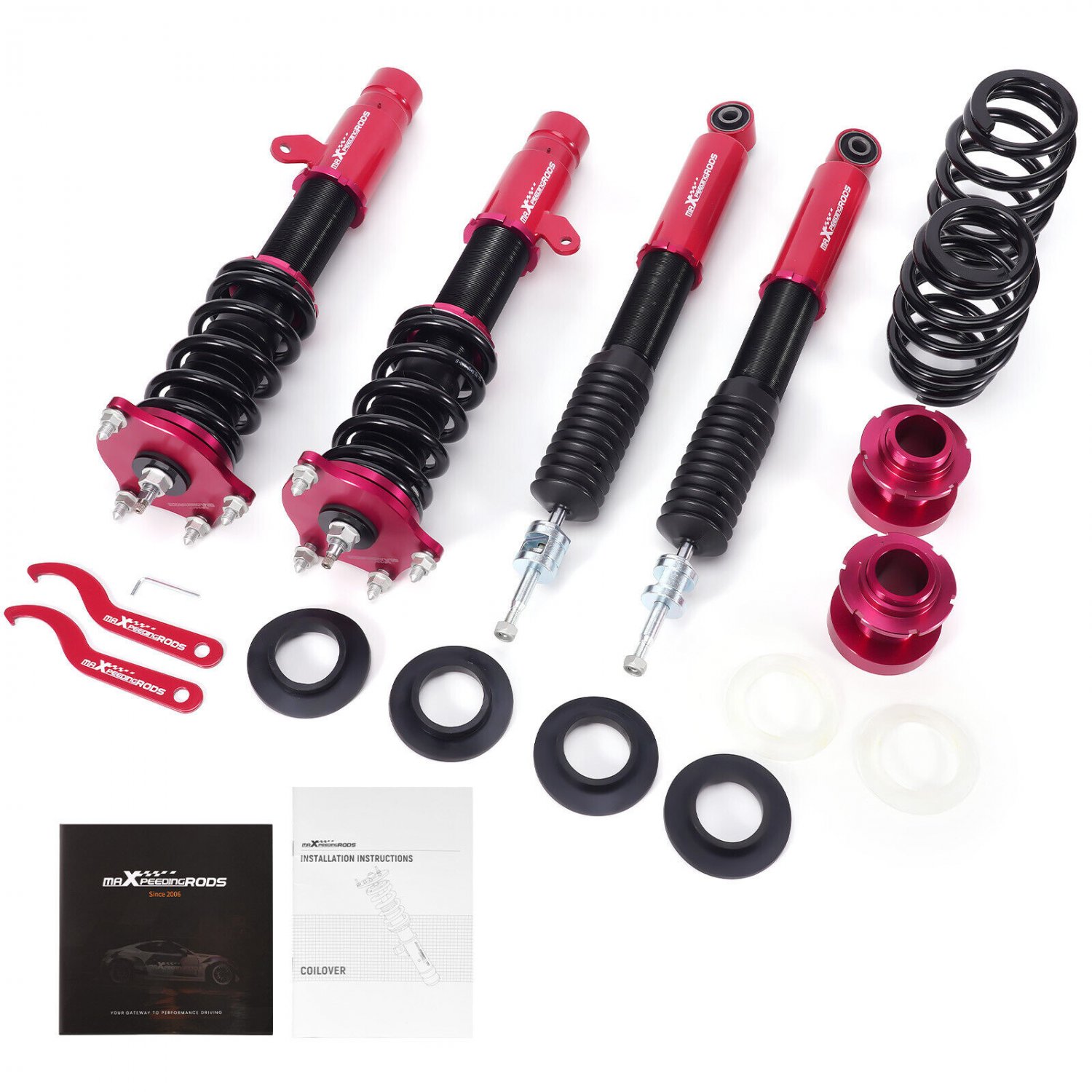 MaXpeedingrods Coilovers 24 Way Damper Shocks Kit for Honda Accord w/o ADS 18-22