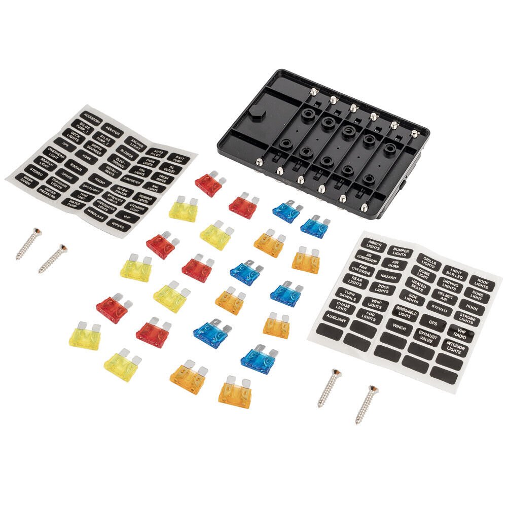 Universal Blade Fuse Box Holder Power Block W/ Light Indicator for Car Auto etc