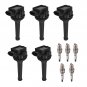 5 Ignition Coils + Spark Plugs For Volvo C70 S60 S70 S80 V70 XC70 XC90 UF341 New