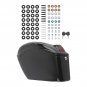 Black Hard Saddle Bags Trunk Luggage For Harley Honda Yamaha 48*30*16cm