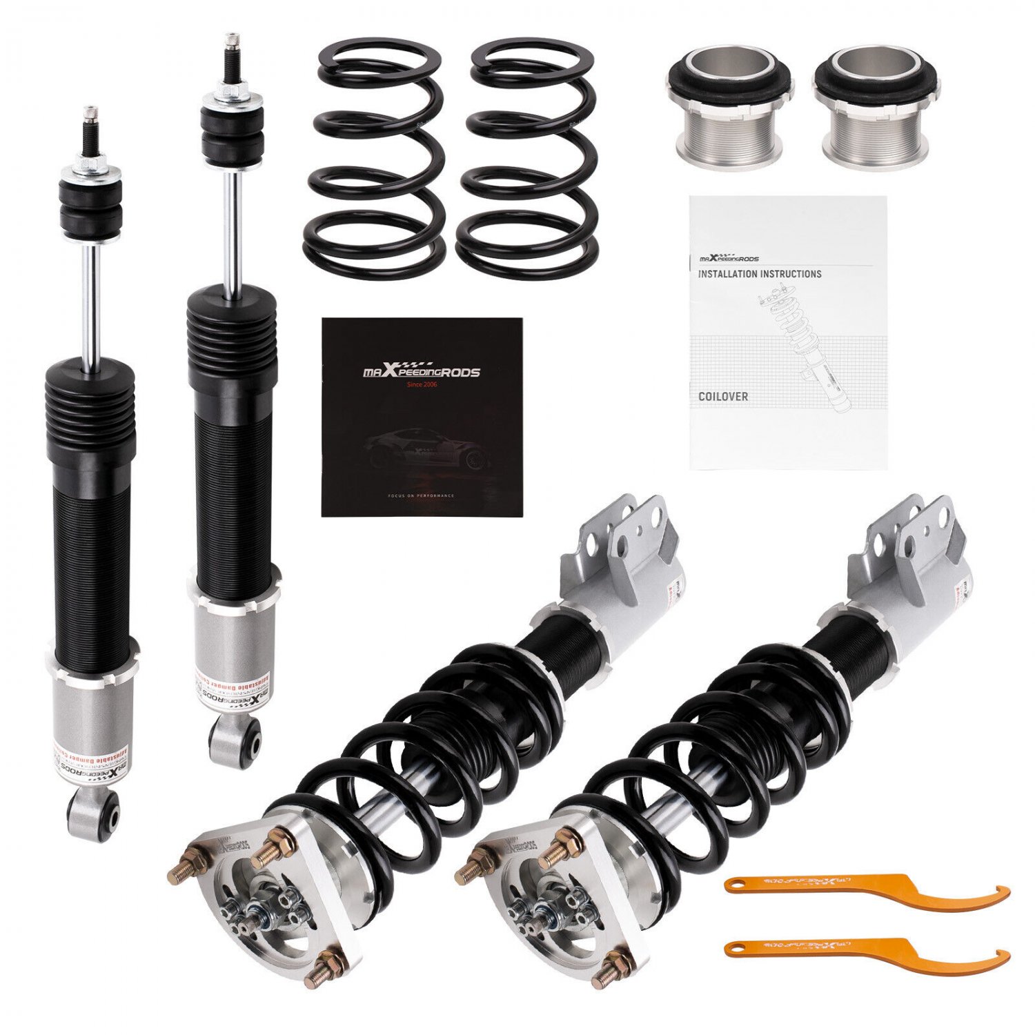 MaXpeedingrods 24 Step Damper Coilovers Struts for Ford Mustang  4th Gen. 94-04