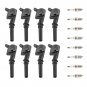 6 Ignition Coils + Spark Plugs For Ford Mustang Expedition Explorer F-150 889213