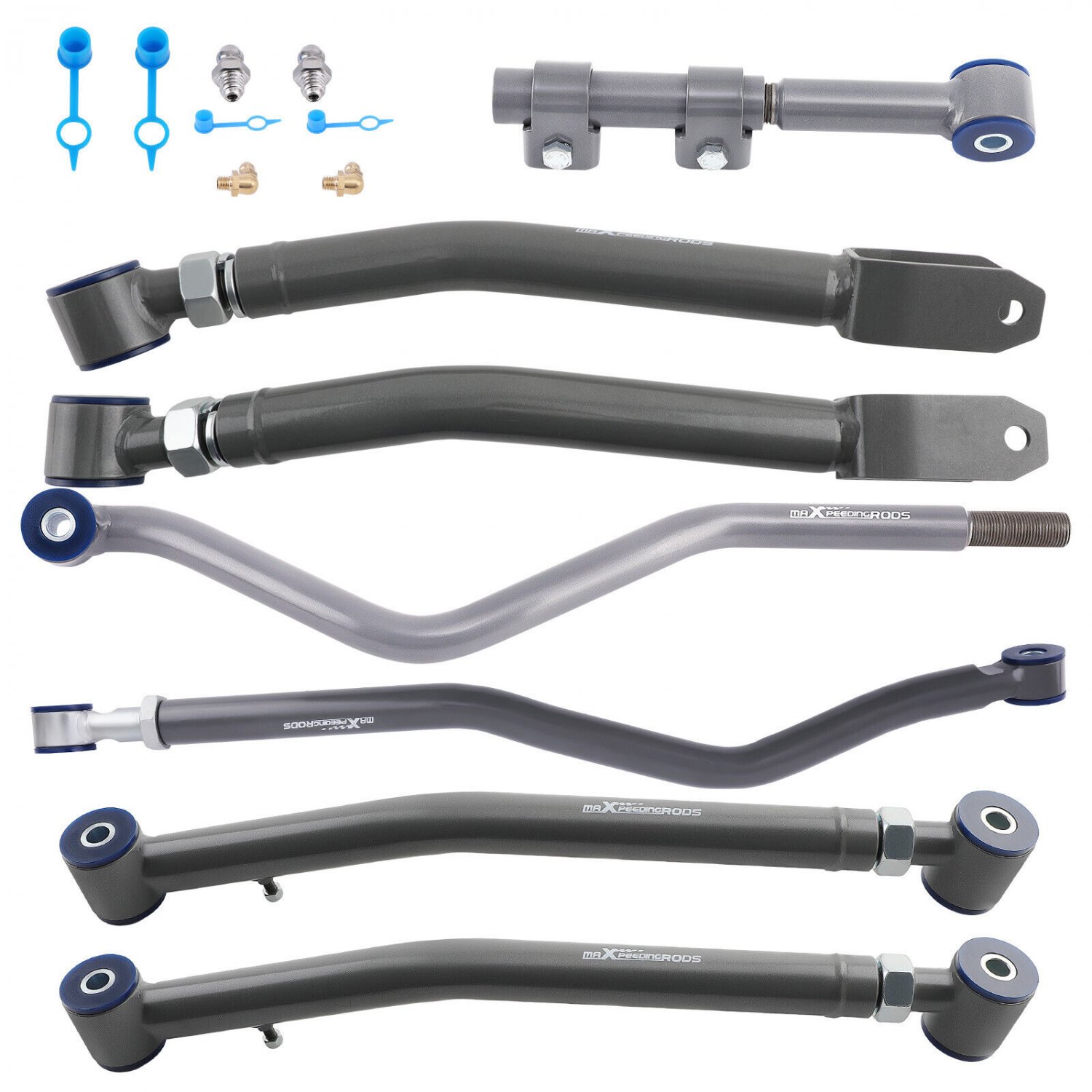 Upper & Lower Front Control Arms + Track Bar For 2018-2024 Jeep JL Gladiator JT