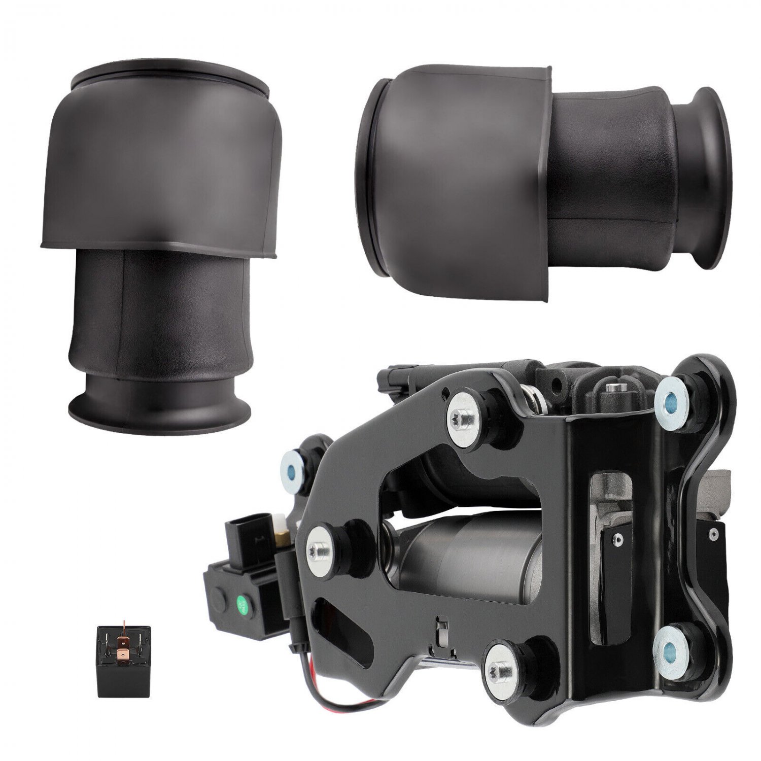 3pcs Air Spring Bags Air Pump Compressor w/ Bracket Valve Block For BMW X5 F15