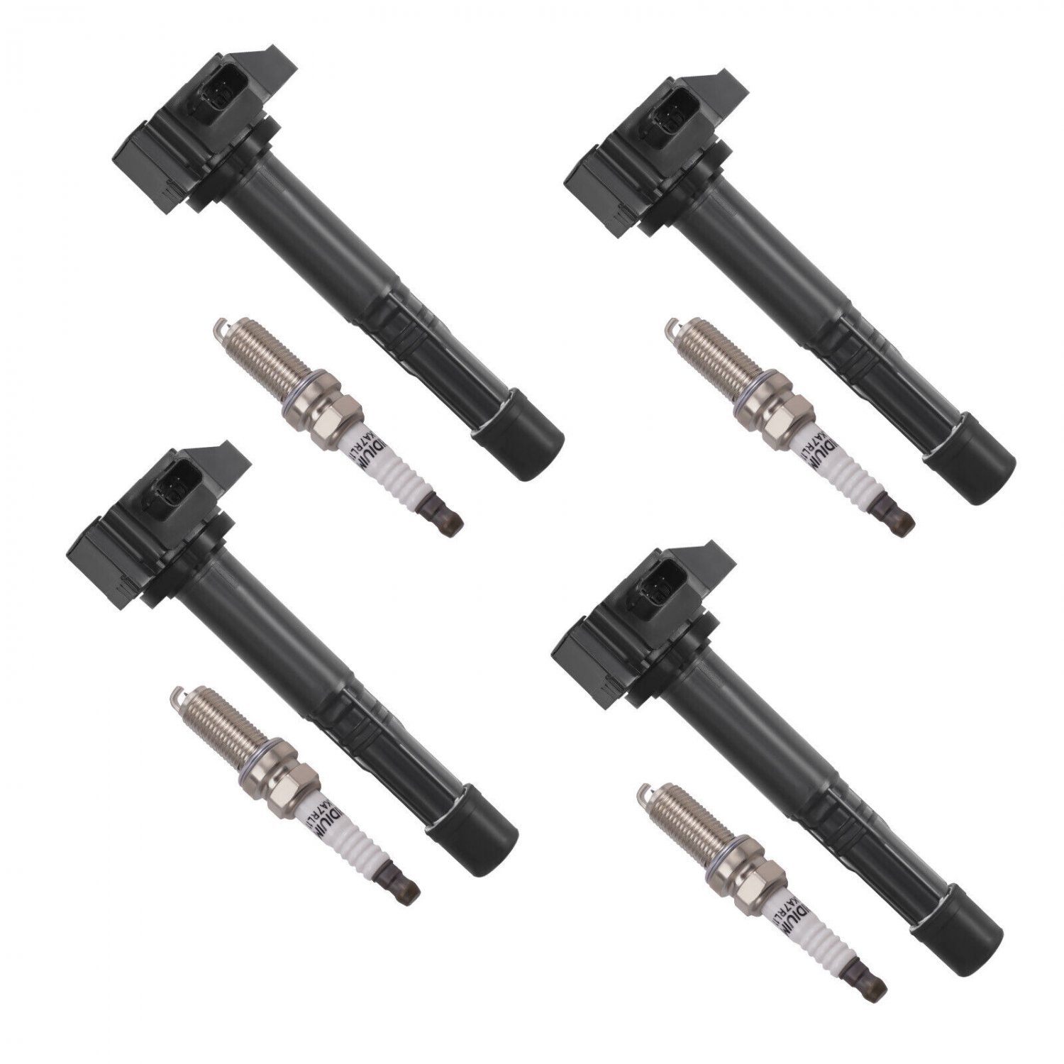 4X Ignition Coil & 4X Spark Plugs  For Acura ILX TLX Honda CR-V Accord L4 2.4L
