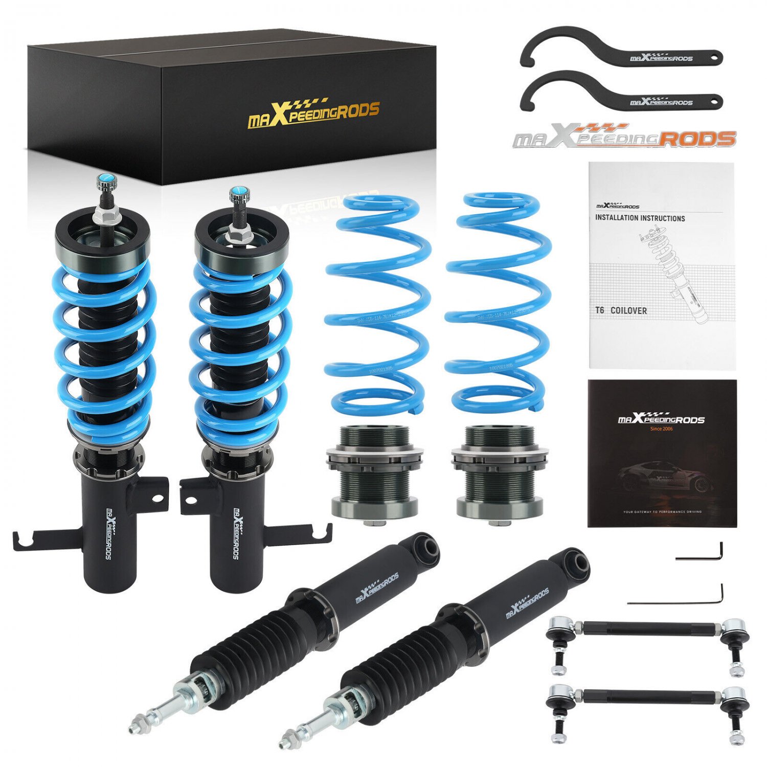 MaXpeedingrods T6 Coilovers 24 Step Damper Struts Kit For Chevrolet Malibu 13-15
