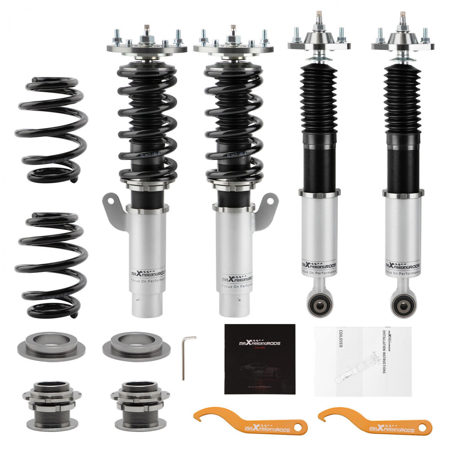 Coilover Struts Suspension 24-Way Damper For BMW 3' E46 320i 323Ci 325i 328i