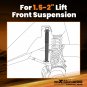 2" Leveling Kit w/Lift Shocks for Chevy/GMC 2500/3500HD 2020-24 w/ Torsion Key