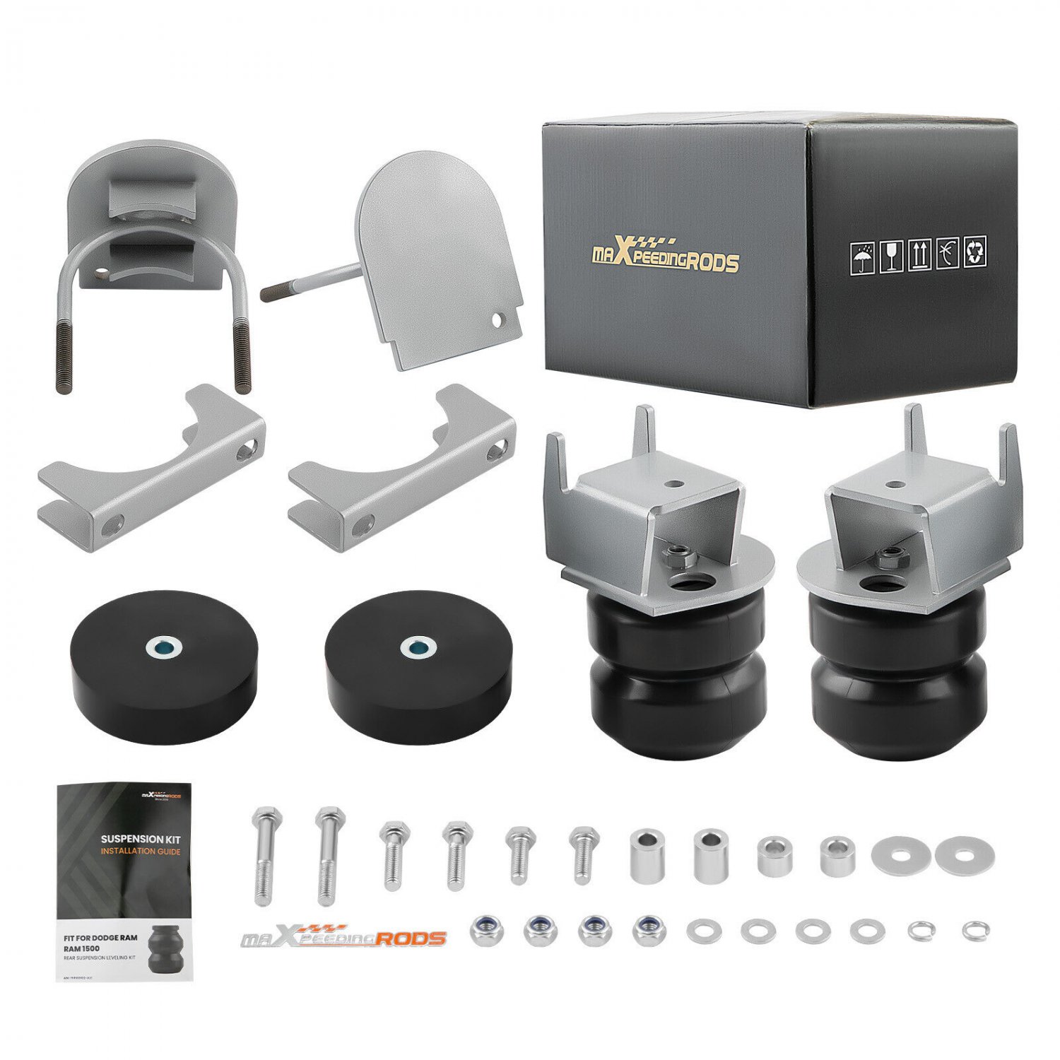 Rear Suspension Helper Spring Kit 6000lbs For FORD F-150 RWD 4WD 2015-2022 2023