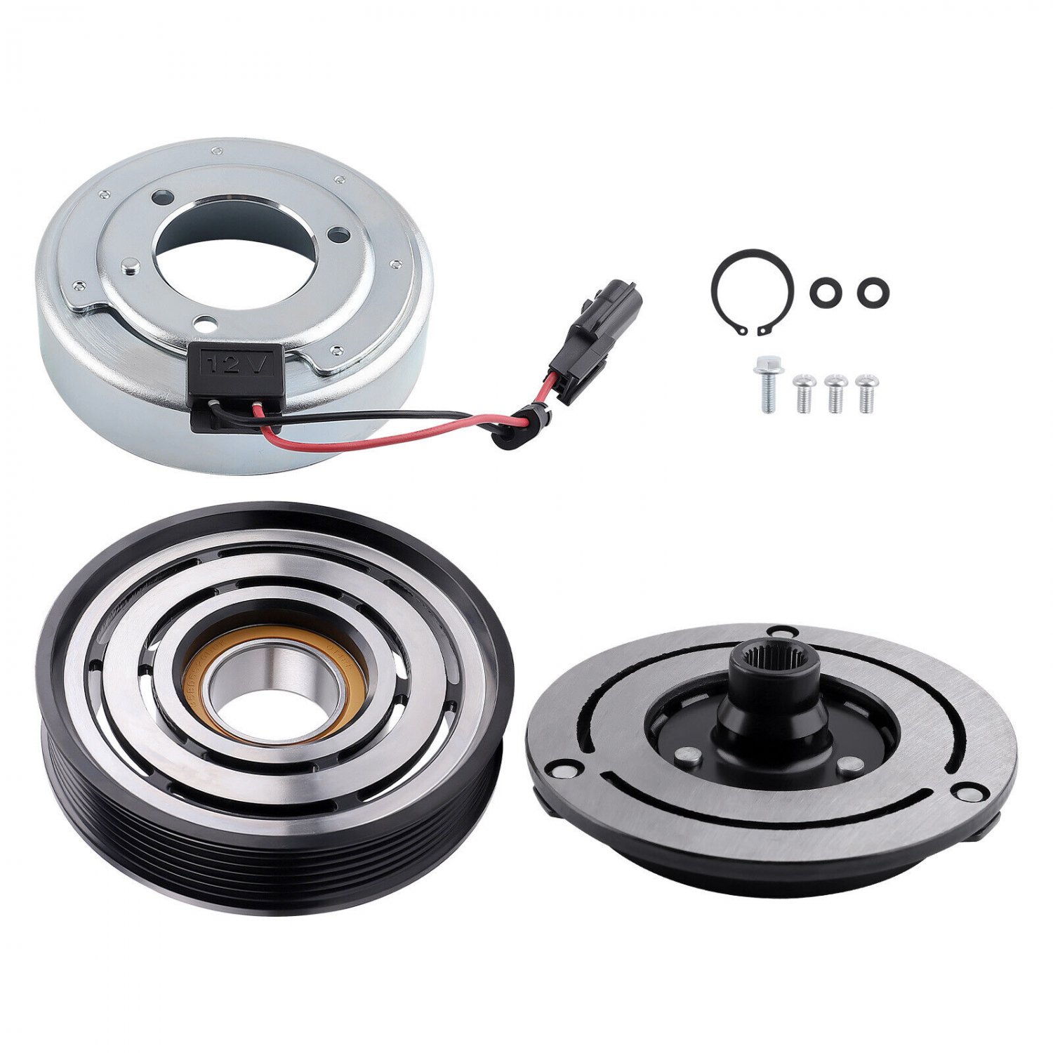 AC Compressor Clutch Assembly Kit For Nissan Rogue 2.5L 2008-2015 92660-JM01B
