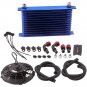 Universal Engine Transmission Oil Cooler 13 Rows & 7" Cooling Fan with Hose