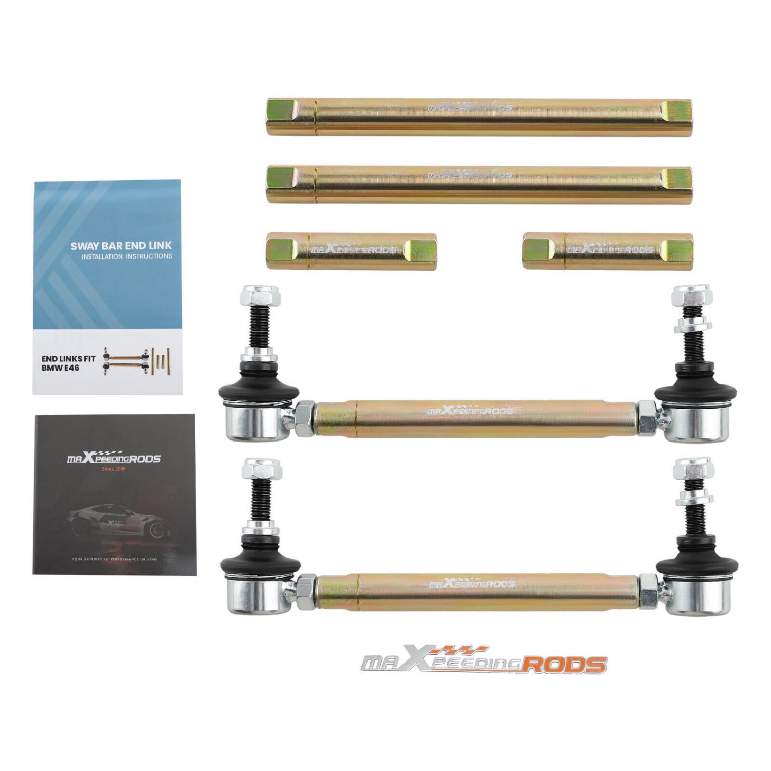 Front Adjustable Sway Bar End Links For BMW E36 E46 + M3 E90 / E91 / E92 / E93