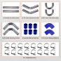 New 3'' 76mm DIY Aluminum Intercooler Pipe Kit w/ Silicone Hose & Clamps
