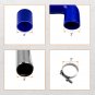 New 3'' 76mm DIY Aluminum Intercooler Pipe Kit w/ Silicone Hose & Clamps