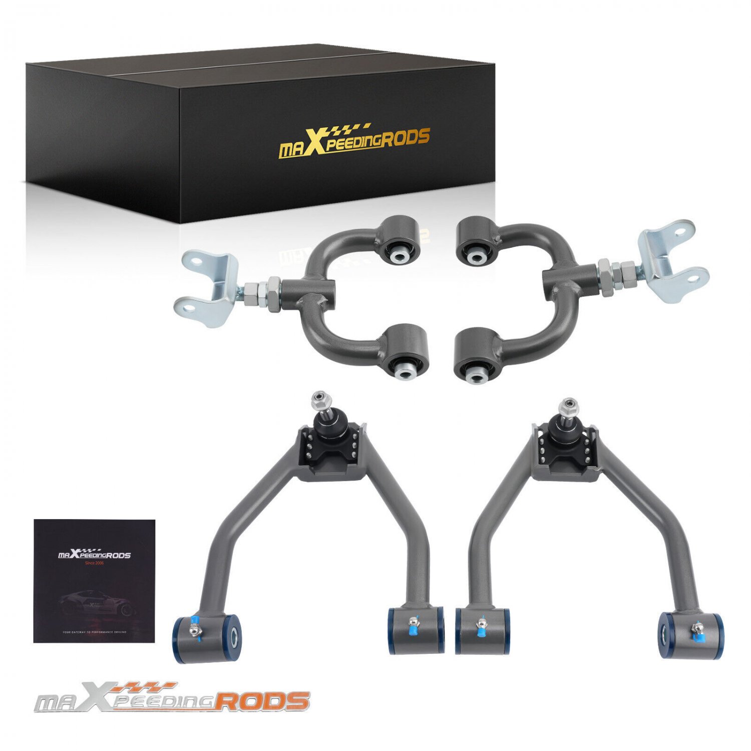 Adjustable Front & Rear Upper Camber Arms For 1990-1997 Mazda Miata MX5 MX-5 NA