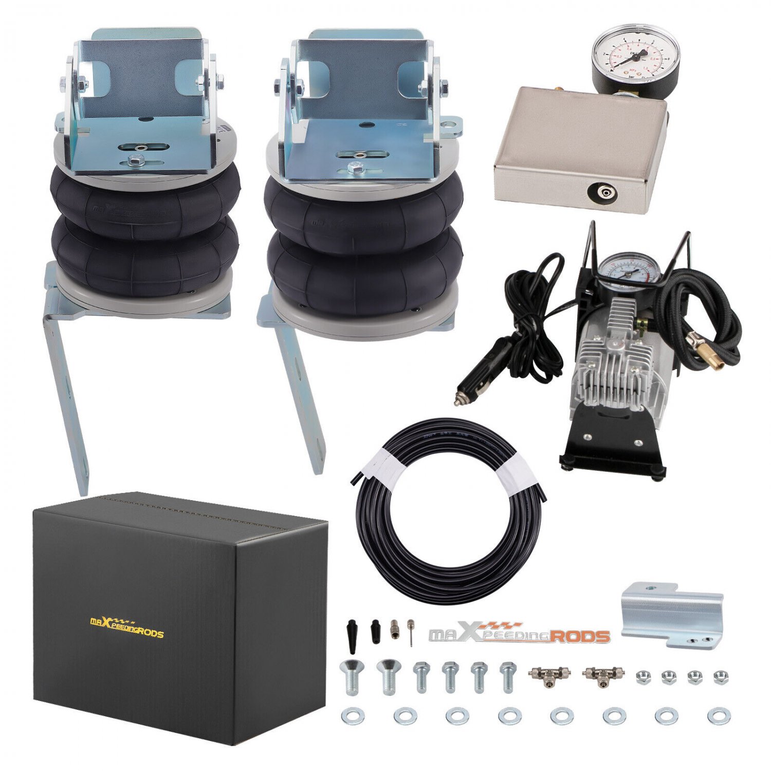 Air Suspension Kit + Air Shock Compressor Kit for Ford Transit RWD 2001-on