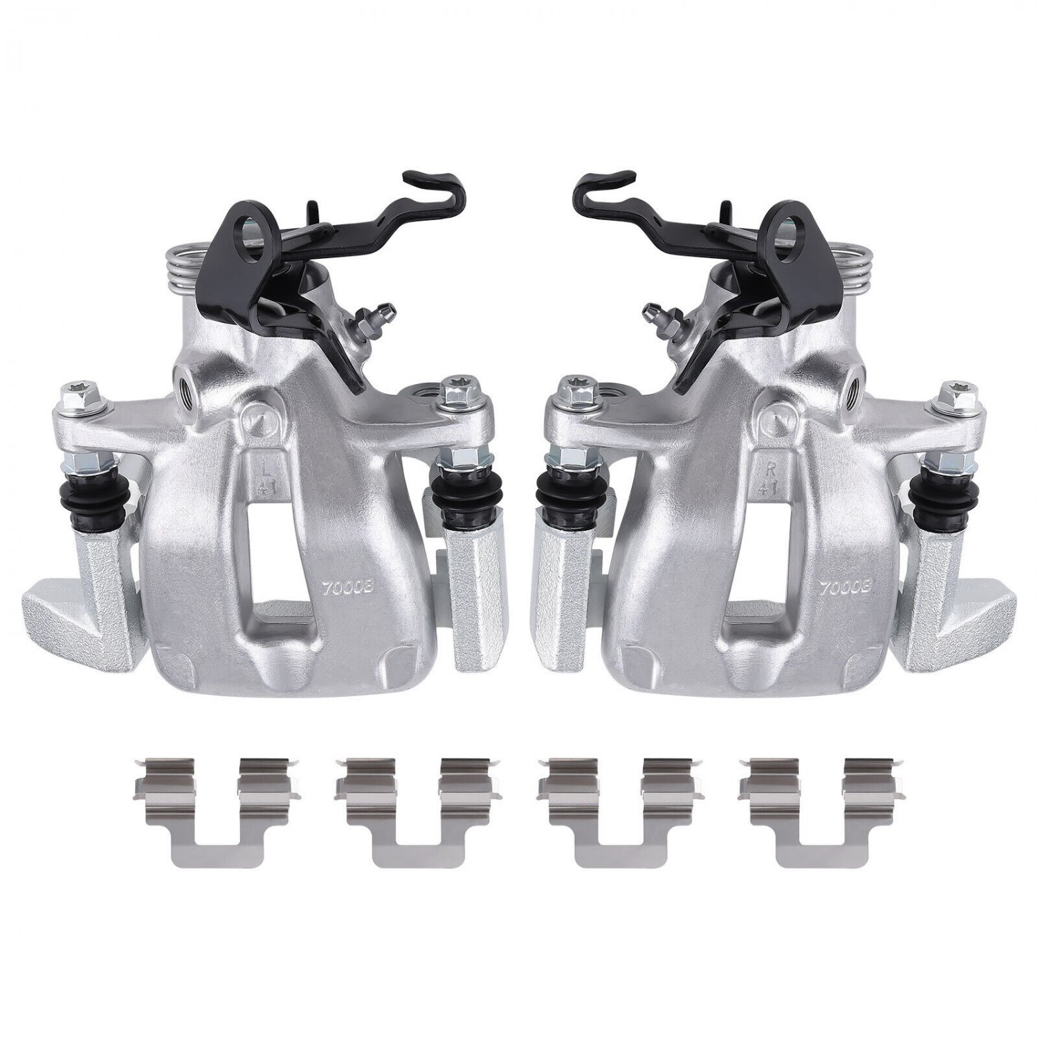 Pair Rear Brake Calipers w/Bracket for Audi A3 Quattro 2006-07 19-B2976 19-B2977
